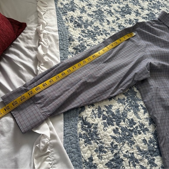 Daniel Cremieux Signature Collection Shirt Blue Plaid Burgandy Stripe Size XXL - Picture 10 of 10